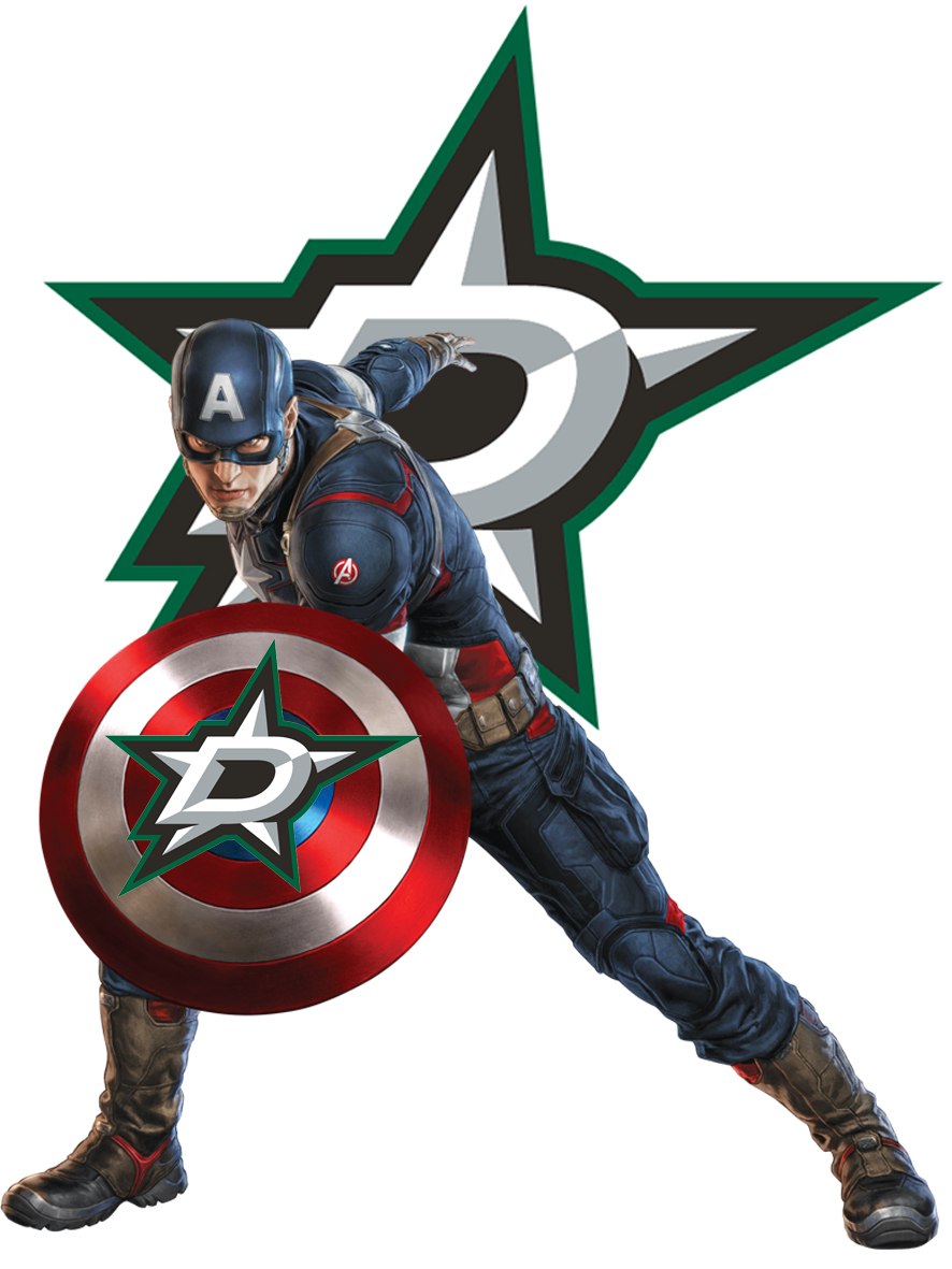 Dallas Stars Captain America Logo vinyl decal